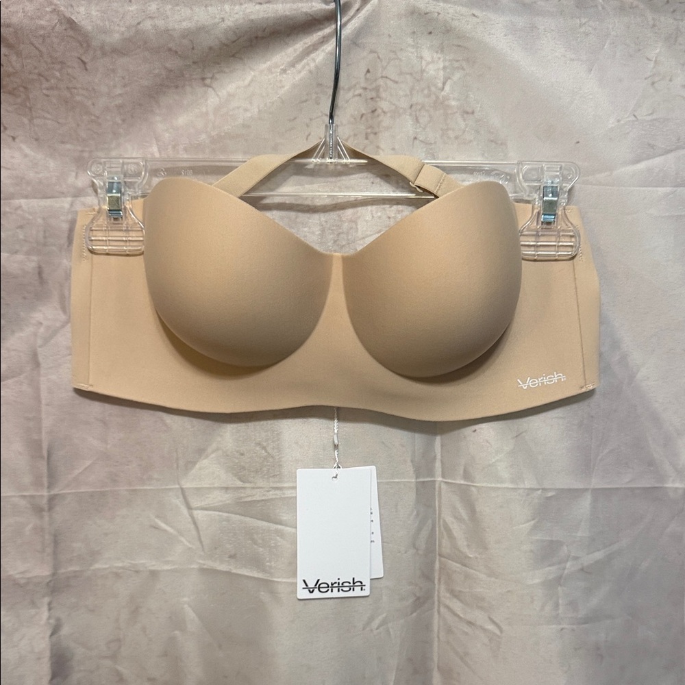 Women's Tan Strapless Bra Verish Large